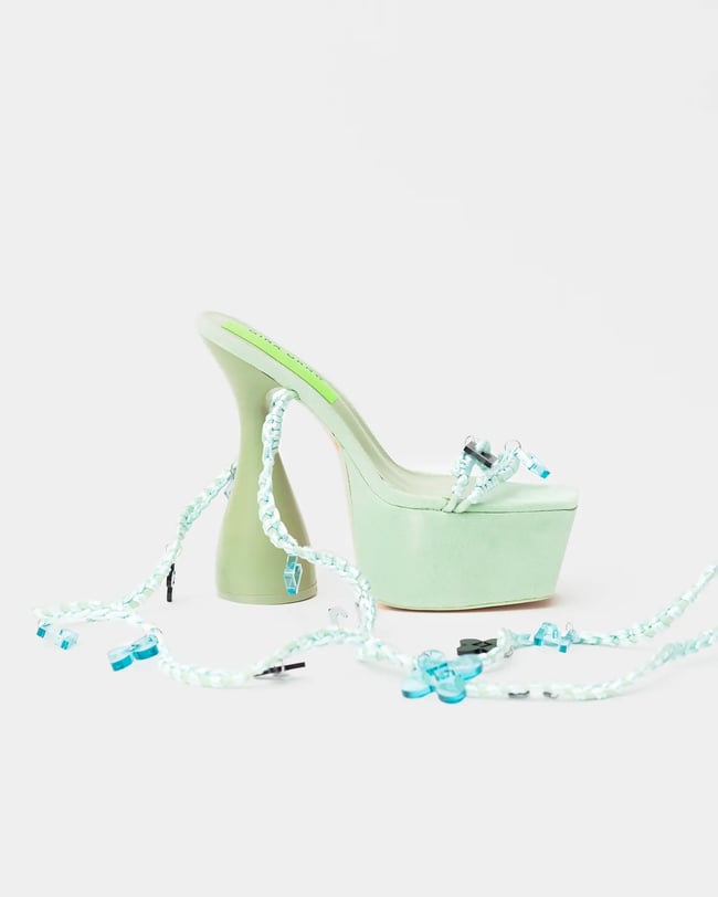 Mint green 2025 heels shoes
